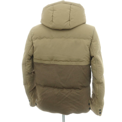 【中古】デュノ DUNO ウールレーヨンポリエステル フーデッド ダウンジャケット カーキ【 50 】【 状態ランクA 】【 メンズ 】