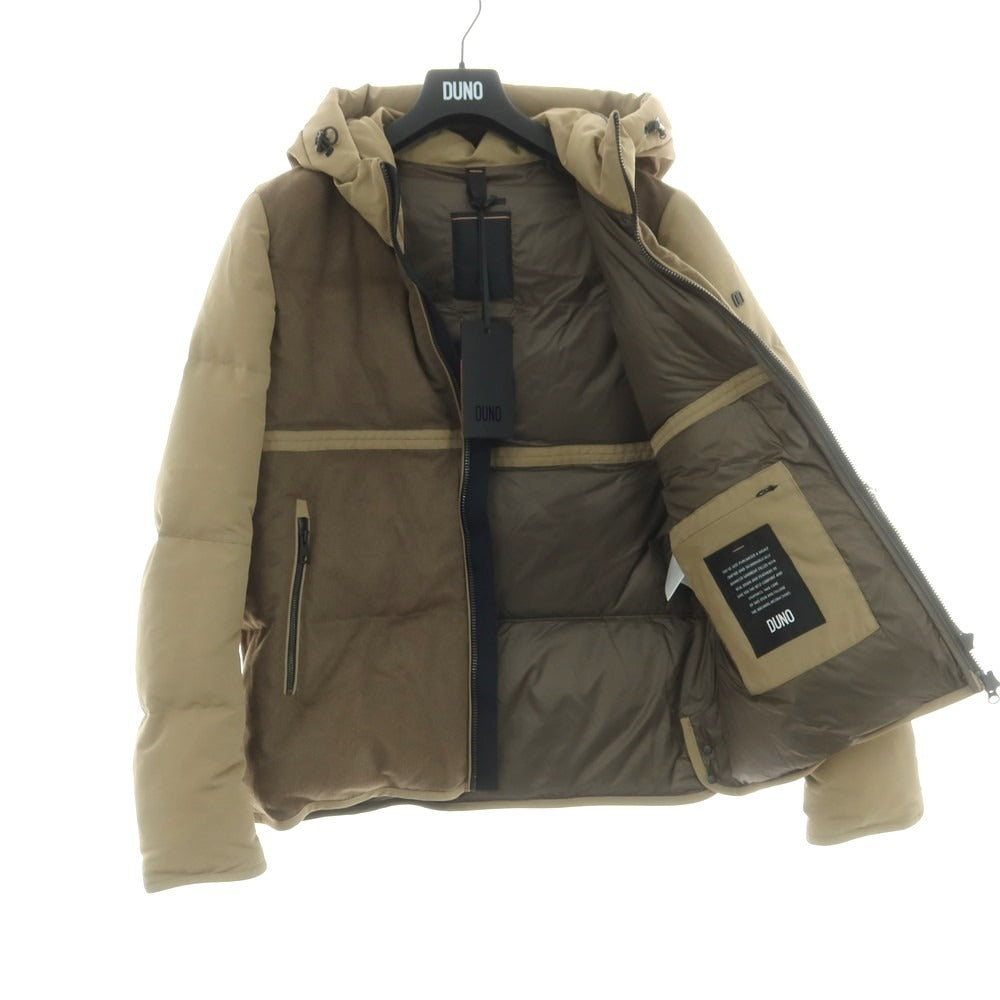 【中古】デュノ DUNO ウールレーヨンポリエステル フーデッド ダウンジャケット カーキ【 50 】【 状態ランクA 】【 メンズ 】