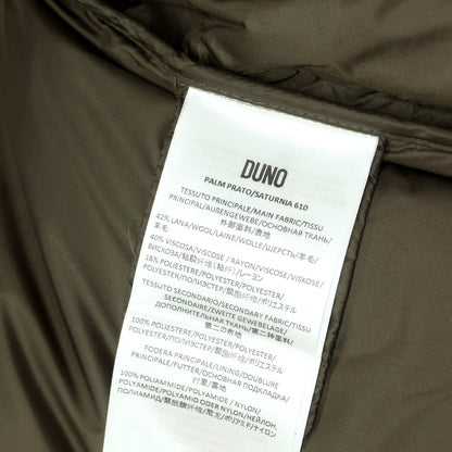 【中古】デュノ DUNO ウールレーヨンポリエステル フーデッド ダウンジャケット カーキ【 50 】【 状態ランクA 】【 メンズ 】