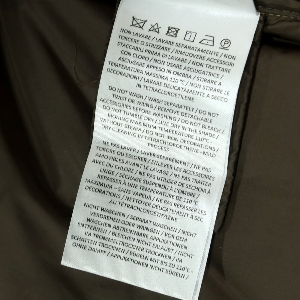 【中古】デュノ DUNO ウールレーヨンポリエステル フーデッド ダウンジャケット カーキ【 50 】【 状態ランクA 】【 メンズ 】