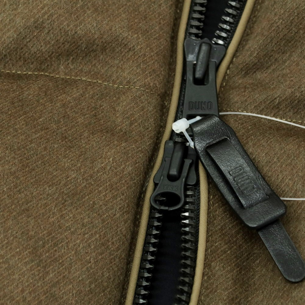 【中古】デュノ DUNO ウールレーヨンポリエステル フーデッド ダウンジャケット カーキ【 50 】【 状態ランクA 】【 メンズ 】