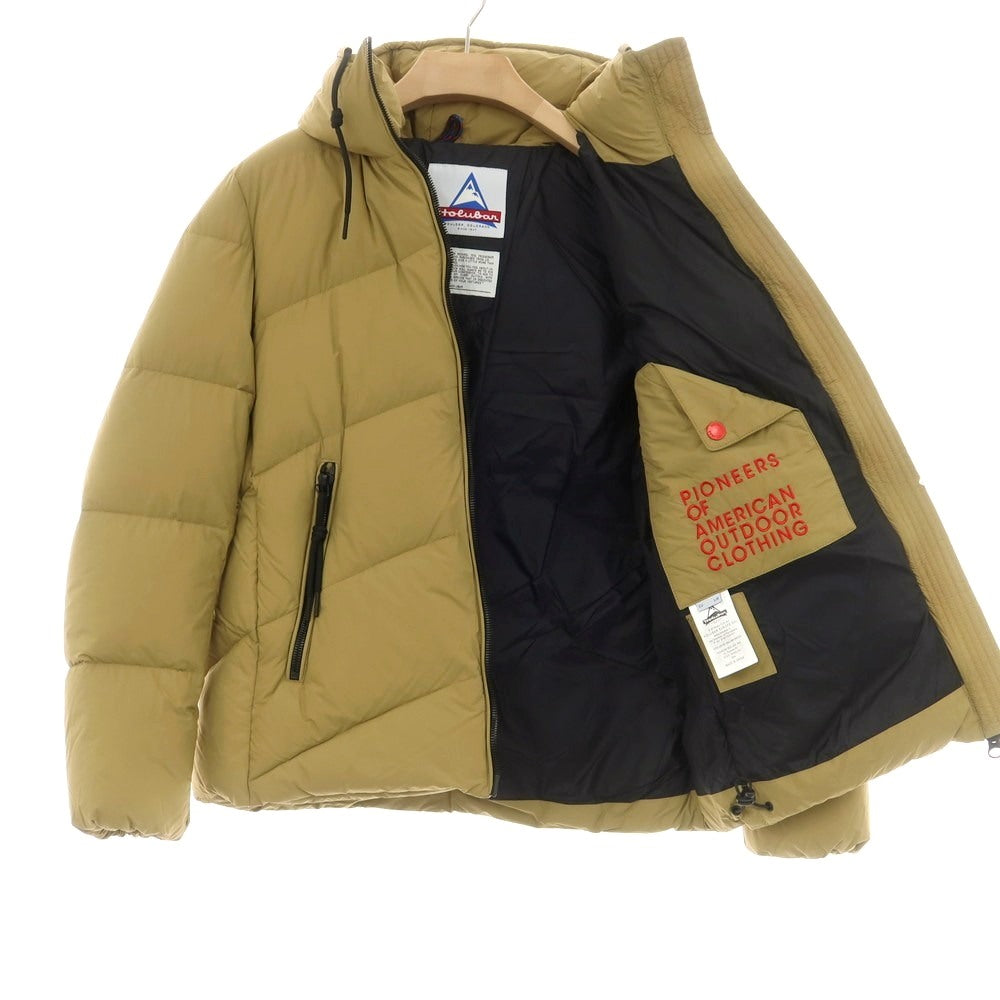 【中古】ホルバーマウンテニアリング Holubar Mountaineering ナイロン フーデッド ダウンジャケット ベージュ【 L 】【 状態ランクA 】【 メンズ 】