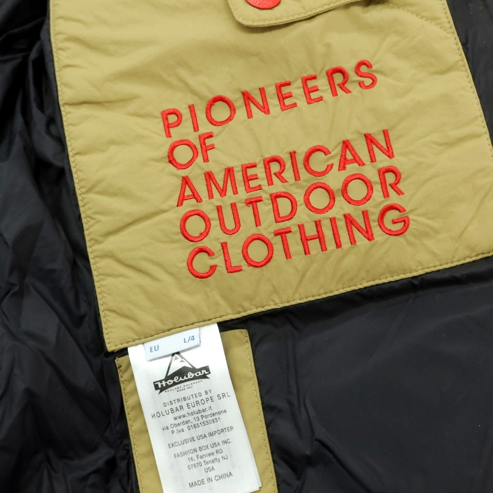 【中古】ホルバーマウンテニアリング Holubar Mountaineering ナイロン フーデッド ダウンジャケット ベージュ【 L 】【 状態ランクA 】【 メンズ 】