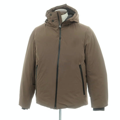 【中古】【未使用】ナノユニバース nano universe ナイロンポリウレタン 西川ダウン スポーティー フーデッド ダウンジャケット モカ【 L 】【 状態ランクS 】【 メンズ 】