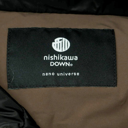 【中古】【未使用】ナノユニバース nano universe ナイロンポリウレタン 西川ダウン スポーティー フーデッド ダウンジャケット モカ【 L 】【 状態ランクS 】【 メンズ 】