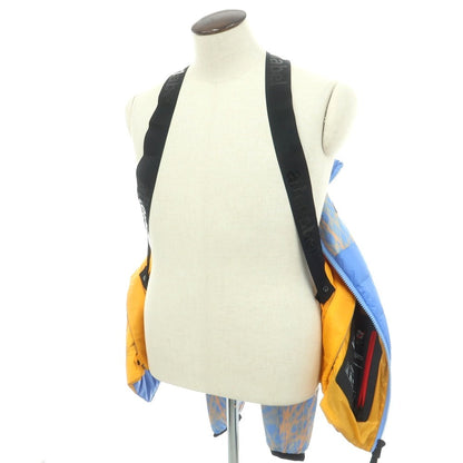 【中古】アフターラベル afterlabel ナイロン フーデッド ダウンジャケット ライトブルーxオレンジ【 L 】【 状態ランクA 】【 メンズ 】