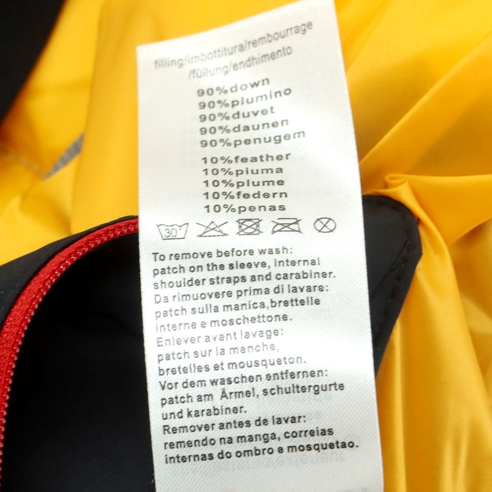 【中古】アフターラベル afterlabel ナイロン フーデッド ダウンジャケット ライトブルーxオレンジ【 L 】【 状態ランクA 】【 メンズ 】