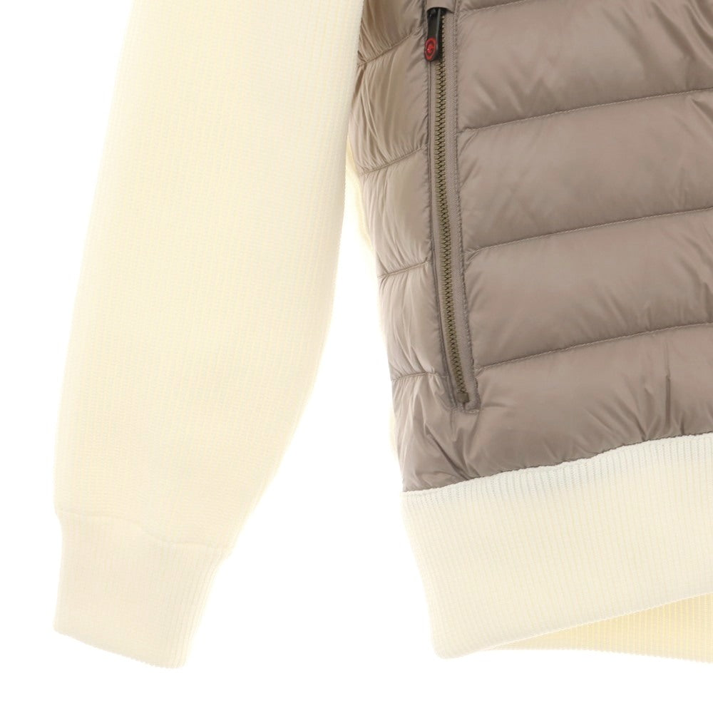 【中古】ジーステージ g-stage ニット ジップ ダウンジャケット ホワイトxグレージュ【 50 】【 状態ランクA 】【 メンズ 】