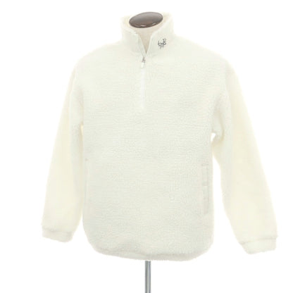 【中古】【未使用】ナノユニバース nano universe ポリエステル ハーフジップ スタンドカラー フリースジャケット ホワイト【 L 】【 状態ランクS 】【 メンズ 】
