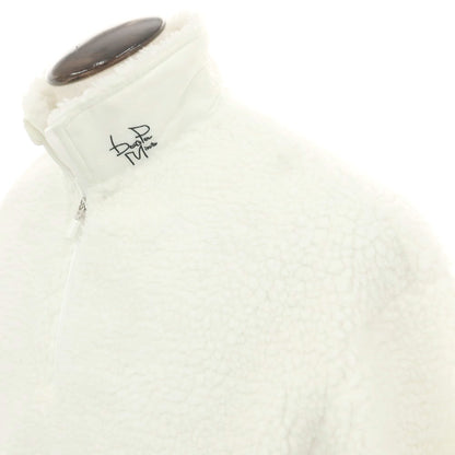 【中古】【未使用】ナノユニバース nano universe ポリエステル ハーフジップ スタンドカラー フリースジャケット ホワイト【 L 】【 状態ランクS 】【 メンズ 】