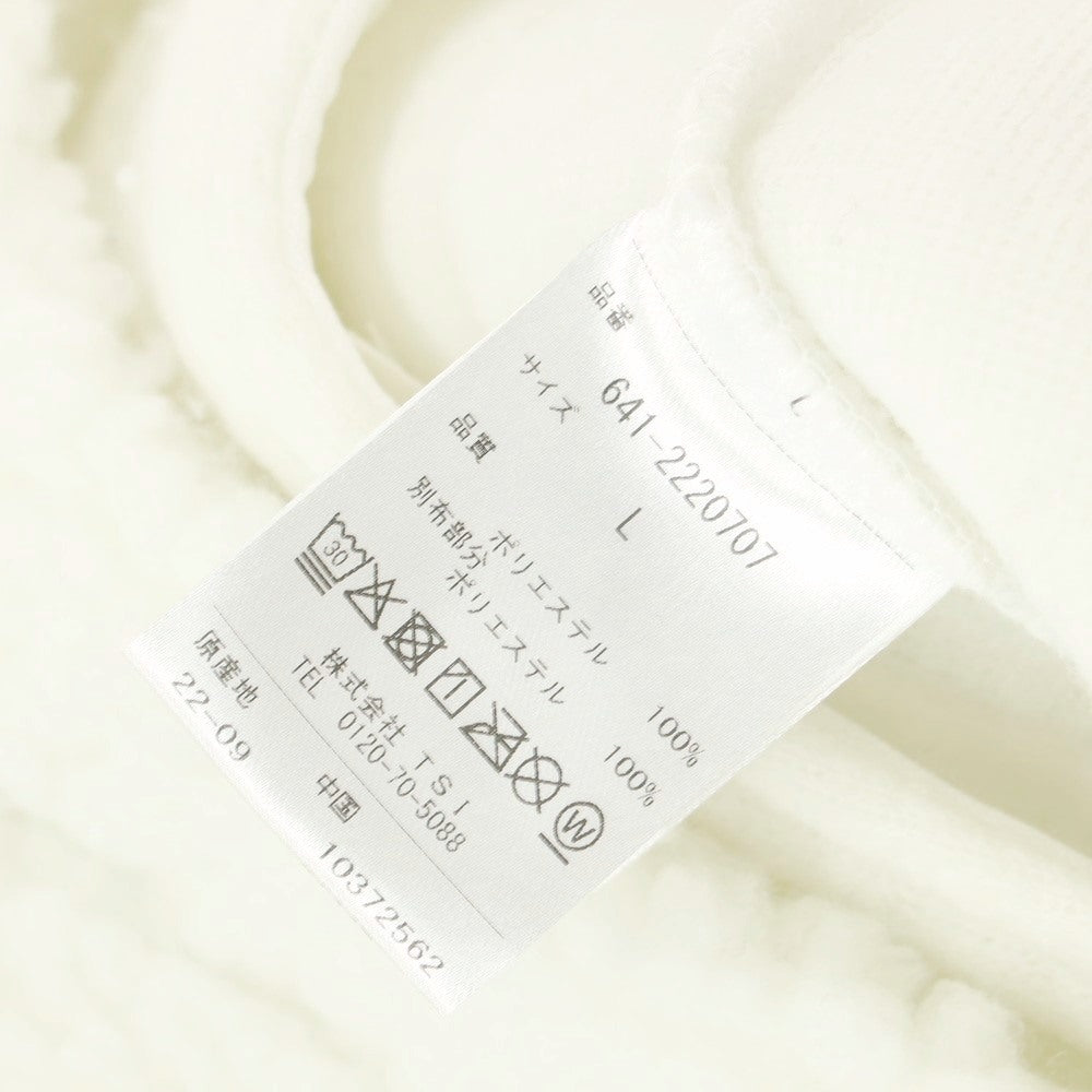 【中古】【未使用】ナノユニバース nano universe ポリエステル ハーフジップ スタンドカラー フリースジャケット ホワイト【 L 】【 状態ランクS 】【 メンズ 】