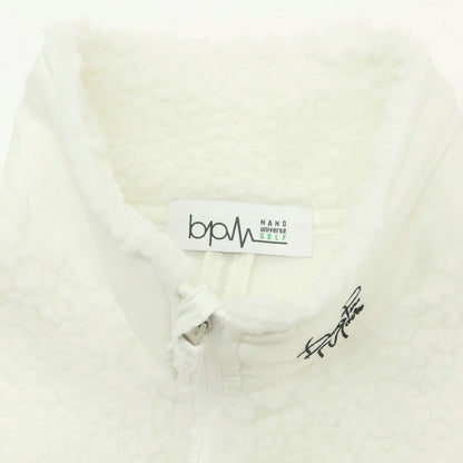 【中古】【未使用】ナノユニバース nano universe ポリエステル ハーフジップ スタンドカラー フリースジャケット ホワイト【 L 】【 状態ランクS 】【 メンズ 】