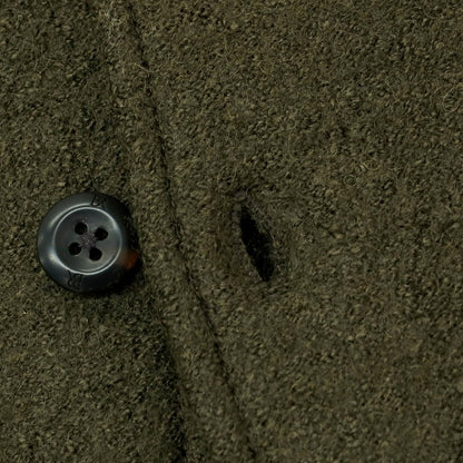 【中古】【未使用】バナナリパブリック Banana Republic レーヨンウール ブークレ カジュアルシャツ ダークオリーブ【 L 】【 状態ランクS 】【 メンズ 】