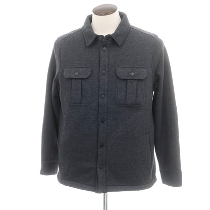 【中古】【未使用】バナナリパブリック Banana Republic コットンポリエステル カジュアルシャツ ダークグレー【 L 】【 状態ランクS 】【 メンズ 】