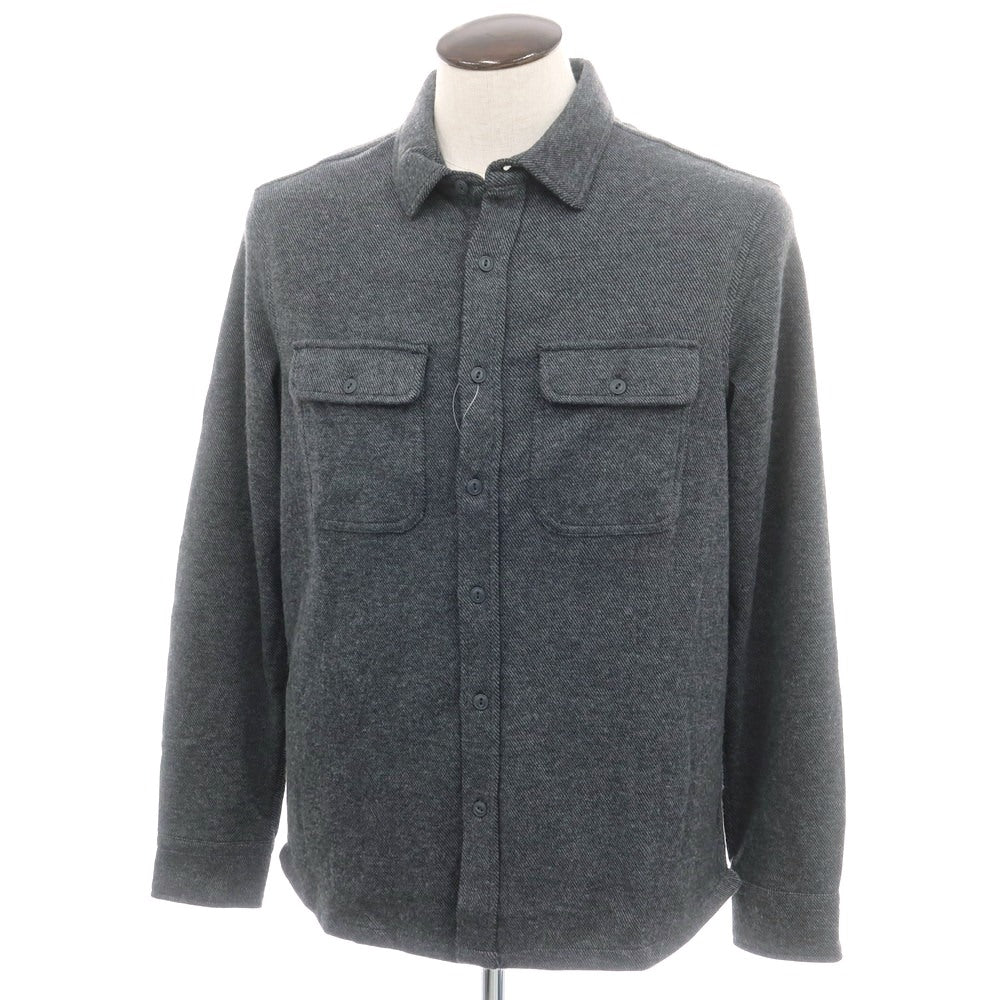 【中古】【未使用】バナナリパブリック Banana Republic ストレッチ ポリエステルコットンレーヨン カジュアルシャツ グレー【 L 】【 状態ランクS 】【 メンズ 】