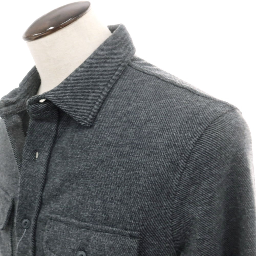 【中古】【未使用】バナナリパブリック Banana Republic ストレッチ ポリエステルコットンレーヨン カジュアルシャツ グレー【 L 】【 状態ランクS 】【 メンズ 】