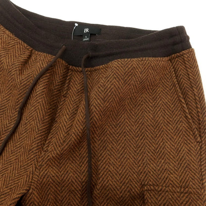 【中古】バナナリパブリック Banana Republic ウールポリエステル ヘリンボーン カーゴイージーパンツ ブラウンxブラック【 L 】【 状態ランクA 】【 メンズ 】