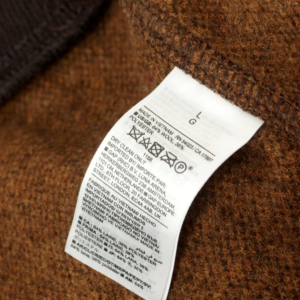 【中古】バナナリパブリック Banana Republic ウールポリエステル ヘリンボーン カーゴイージーパンツ ブラウンxブラック【 L 】【 状態ランクA 】【 メンズ 】