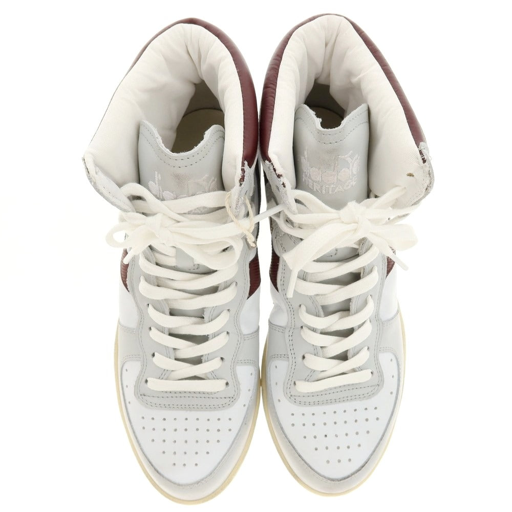 【中古】【未使用】ディアドラ Diadora MI BASKET USED スニーカー ホワイトxライトグレー【 27 】【 状態ランクS 】【 メンズ 】