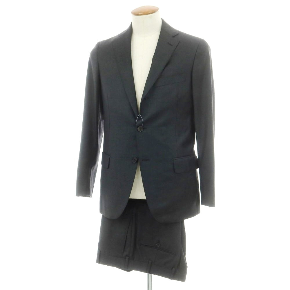 【中古】ベルベスト Belvest ウール 3つボタンスーツ チャコールグレー【 46 】【 状態ランクB 】【 メンズ 】