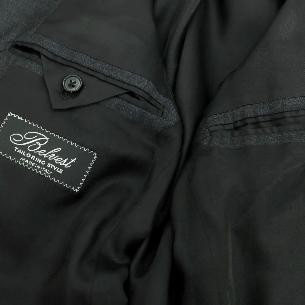 【中古】ベルベスト Belvest ウール 3つボタンスーツ チャコールグレー【 46 】【 状態ランクB 】【 メンズ 】