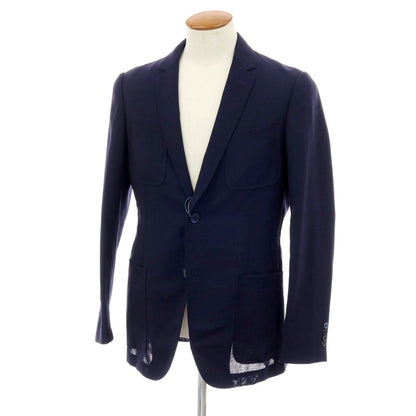 【中古】ベルベスト Belvest サマーウール テーラードジャケット ネイビー【サイズ46】【 状態ランクC 】【 メンズ 】