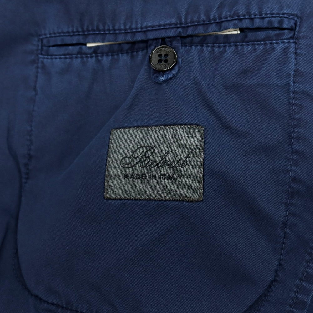 【中古】ベルベスト Belvest コットン テーラードジャケット ブルーネイビー【サイズ48】【 状態ランクC 】【 メンズ 】