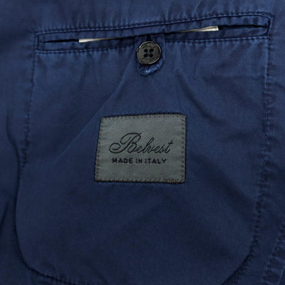 【中古】ベルベスト Belvest コットン テーラードジャケット ブルーネイビー【サイズ48】【 状態ランクC 】【 メンズ 】