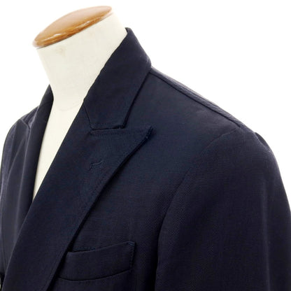 【中古】バレナ BARENA レーヨンリネン ダブル テーラードジャケット ダークネイビー【サイズ48】【 状態ランクC 】【 メンズ 】
