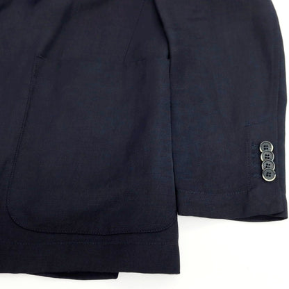 【中古】バレナ BARENA レーヨンリネン ダブル テーラードジャケット ダークネイビー【サイズ48】【 状態ランクC 】【 メンズ 】