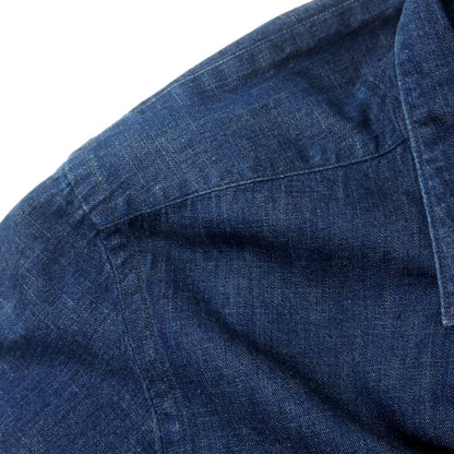 【中古】ウールリッチ WOOLRICH コットン系 デニム カジュアルシャツ ネイビー【 表記なし（L位） 】【 状態ランクB 】【 メンズ 】