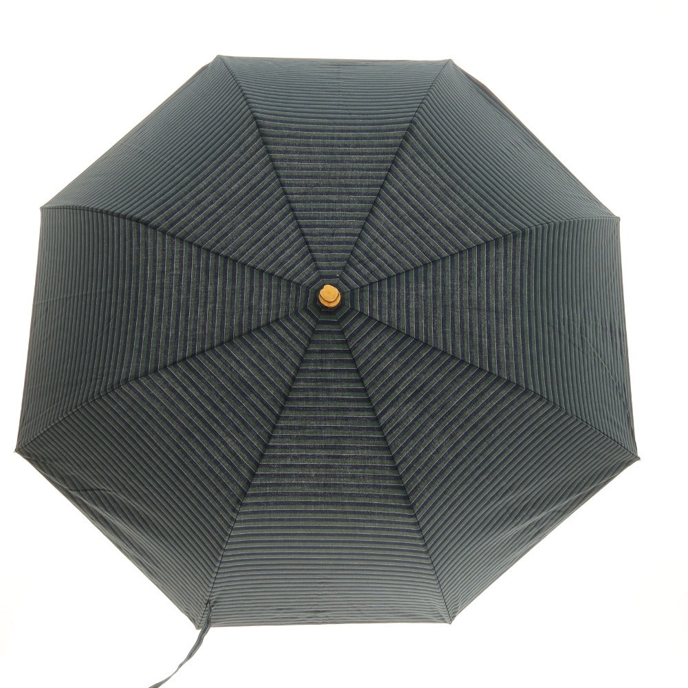 【中古】トラディショナルウェザーウェア Traditional Weatherwear ボーダー 折り畳み傘 グリーンxネイビー【 状態ランクB 】【 メンズ 】