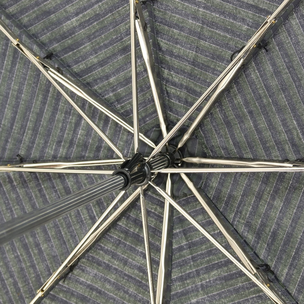 【中古】トラディショナルウェザーウェア Traditional Weatherwear ボーダー 折り畳み傘 グリーンxネイビー【 状態ランクB 】【 メンズ 】