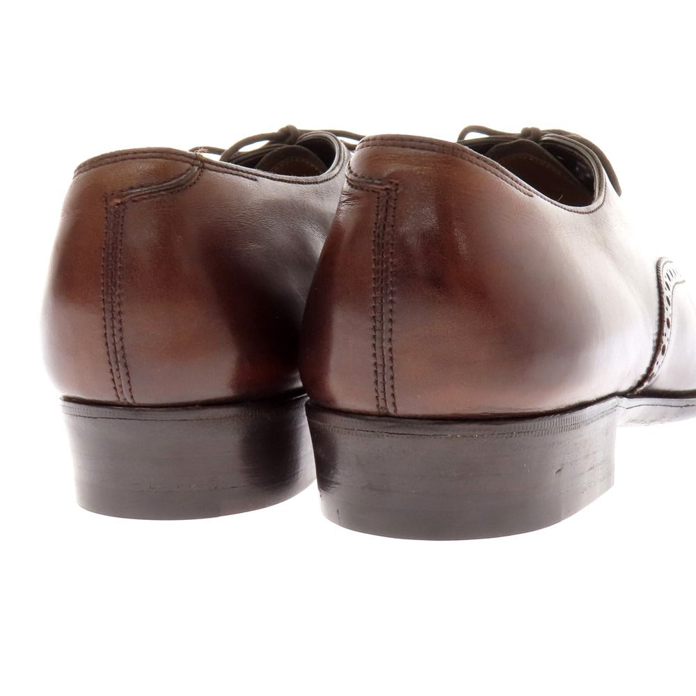 【中古】エドワードグリーン EDWARD GREEN ASQUITH セミブローグ ドレスシューズ ブラウン（ダークオーク）【 7 1/2E 】【 状態ランクC 】【 メンズ 】