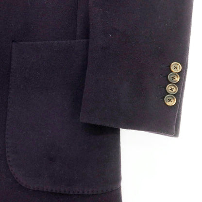 【中古】ラルディーニ LARDINI ウール ダブルブレストコート ダークパープルネイビー【 42 】【 状態ランクC 】【 メンズ 】