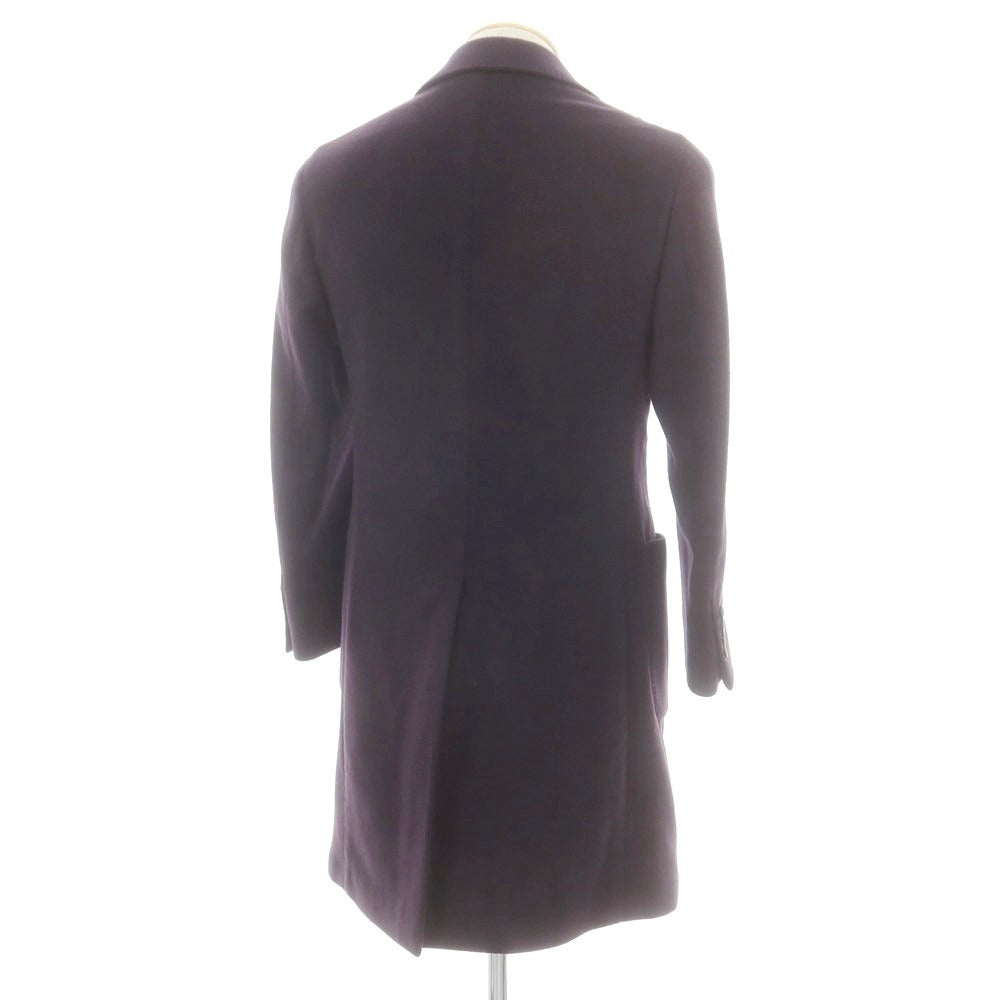 【中古】ラルディーニ LARDINI ウール ダブルブレストコート ダークパープルネイビー【 42 】【 状態ランクC 】【 メンズ 】