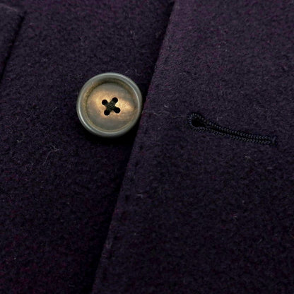 【中古】ラルディーニ LARDINI ウール ダブルブレストコート ダークパープルネイビー【 42 】【 状態ランクC 】【 メンズ 】