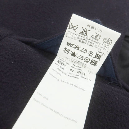 【中古】ラルディーニ LARDINI ウール ダブルブレストコート ダークパープルネイビー【 42 】【 状態ランクC 】【 メンズ 】