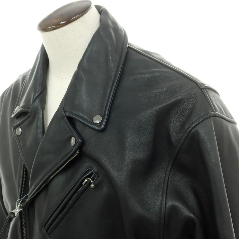 【中古】モンキータイム MONKEY TIME ラムレザー ライダースジャケット ブラック【 XL 】【 状態ランクC 】【 メンズ 】