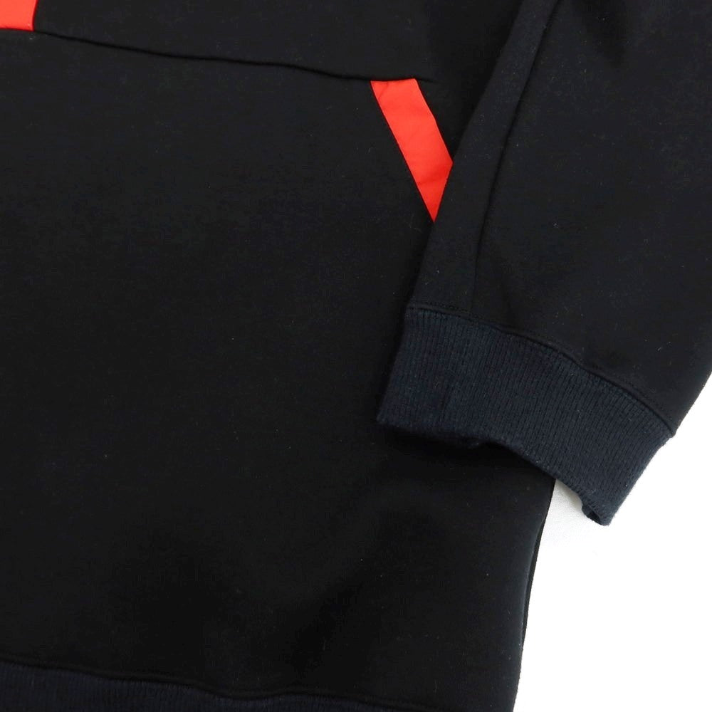 【中古】ホワイトマウンテニアリング WHITE MOUNTAINEERING コットンポリエステル ジャージー フーデッドダブルジップブルゾン ブラックxレッド【 サイズ2 】【 状態ランクC 】【 メンズ 】 [APD]