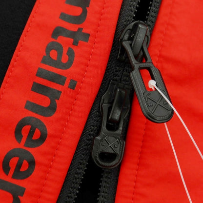 【中古】ホワイトマウンテニアリング WHITE MOUNTAINEERING コットンポリエステル ジャージー フーデッドダブルジップブルゾン ブラックxレッド【 2 】【 状態ランクC 】【 メンズ 】