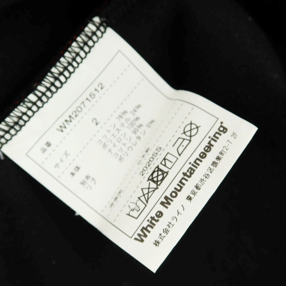 【中古】ホワイトマウンテニアリング WHITE MOUNTAINEERING コットンポリエステル ジャージー フーデッドダブルジップブルゾン ブラックxレッド【 サイズ2 】【 状態ランクC 】【 メンズ 】 [APD]