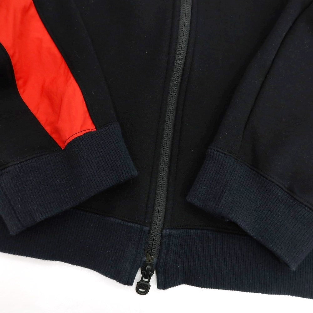 【中古】ホワイトマウンテニアリング WHITE MOUNTAINEERING コットンポリエステル ジャージー フーデッドダブルジップブルゾン ブラックxレッド【 サイズ2 】【 状態ランクC 】【 メンズ 】 [APD]
