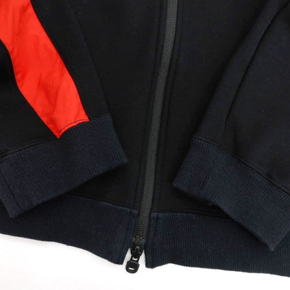 【中古】ホワイトマウンテニアリング WHITE MOUNTAINEERING コットンポリエステル ジャージー フーデッドダブルジップブルゾン ブラックxレッド【 2 】【 状態ランクC 】【 メンズ 】