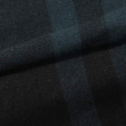 【中古】ジョンストンズ JOHNSTONS ウール ストール ブラックxグリーン【 状態ランクB 】【 ユニセックス 】