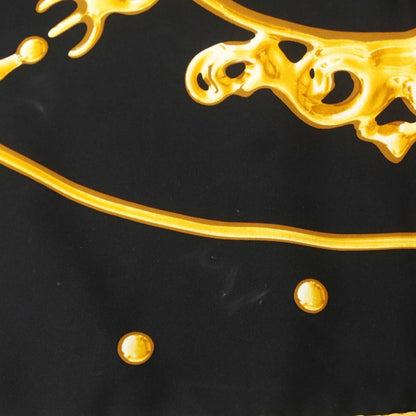 【中古】エルメス HERMES カレ90 VIF ARGENT シルク スカーフ ブラックxイエロー【 状態ランクB 】【 ユニセックス 】