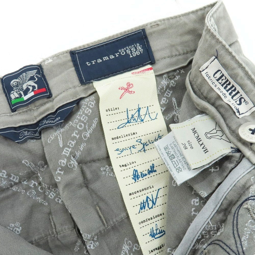 【中古】トラマロッサ Tramarossa LUIS ストレッチコットン カジュアルスラックスパンツ グレー【 サイズ28 】【 状態ランクB 】【 メンズ 】 [DPD]