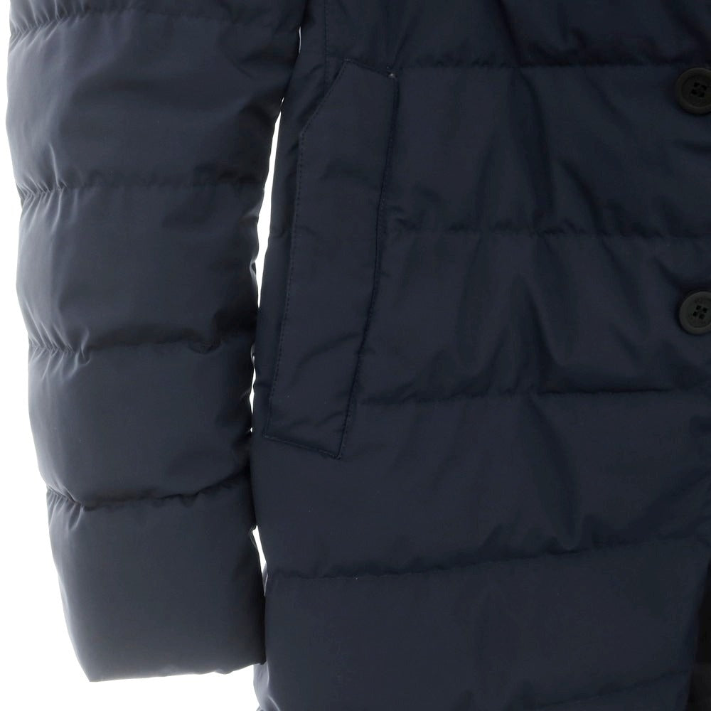【中古】ヘルノ Herno ポリエステル ダウンコート ネイビー【 50 】【 状態ランクD 】【 メンズ 】