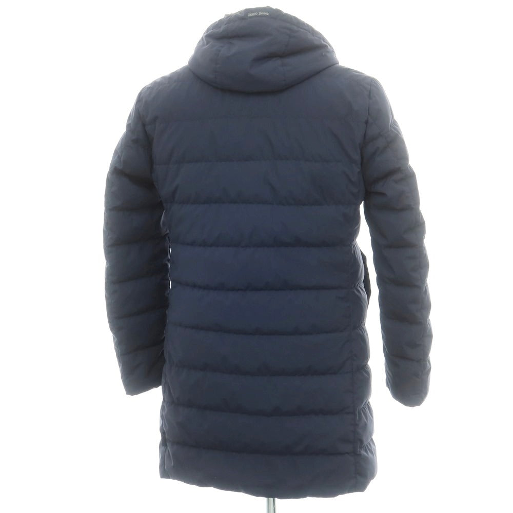 【中古】ヘルノ Herno ポリエステル ダウンコート ネイビー【 50 】【 状態ランクD 】【 メンズ 】