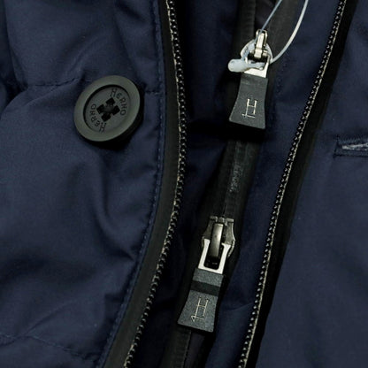 【中古】ヘルノ Herno ポリエステル ダウンコート ネイビー【 50 】【 状態ランクD 】【 メンズ 】